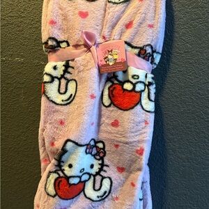 Hello Kitty Pink I Love You Throw Blanket